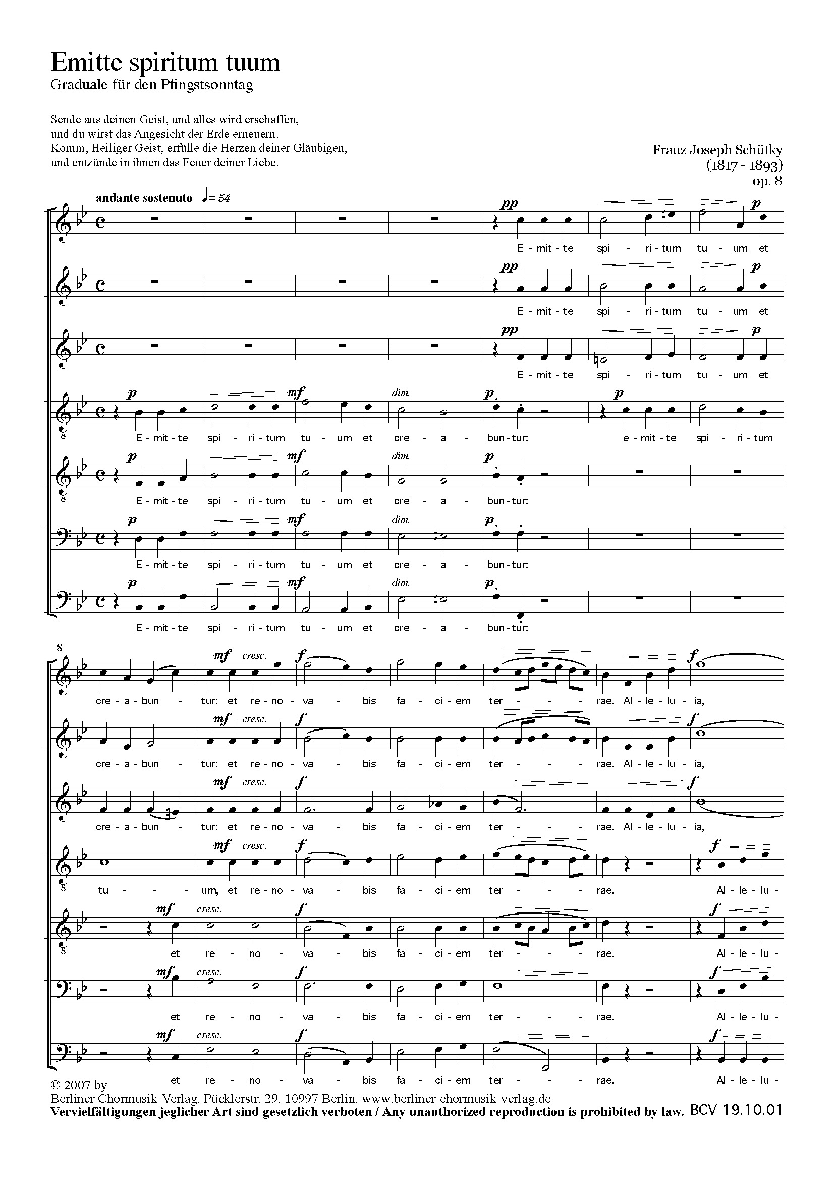 Emitte spiritum tuum - Edition Sonat-Verlag
